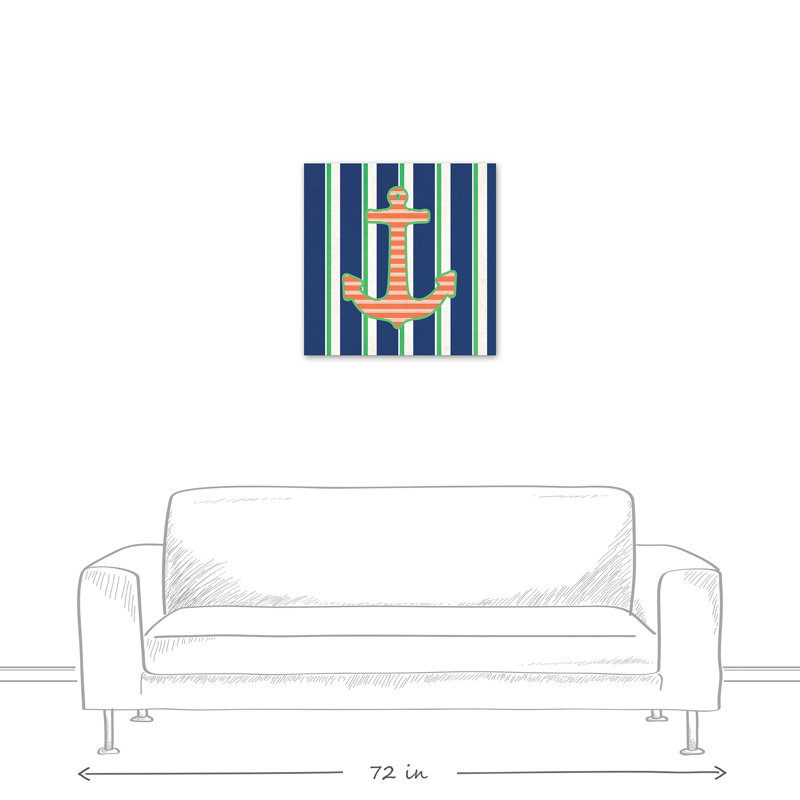 Art sur toile rayé Bexar, H 24 po x l 24 po x P 1,25 po
