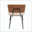 Chaise de salle à manger en similicuir de qualité supérieure avec dossier en placage de noyer - ensemble de 4-129041865-129041866-129041869