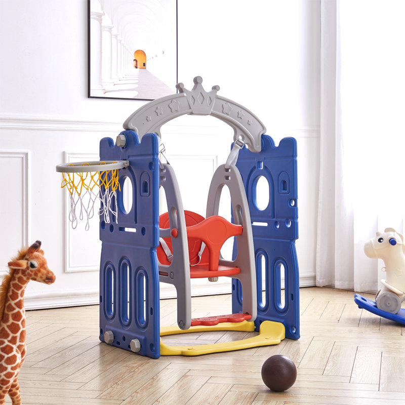 Sibbi Zoomie Kids Plastic Swing Set Swing(s), Blue