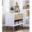 Ensemble de meubles de chambre à coucher avec tiroir et finition ouverte blanc et naturel 1pc