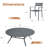 10-Person Patio Dining Set with 63" Extra Large Round Dining Table and 10 Stackable Metal Dining Chairs-407676736