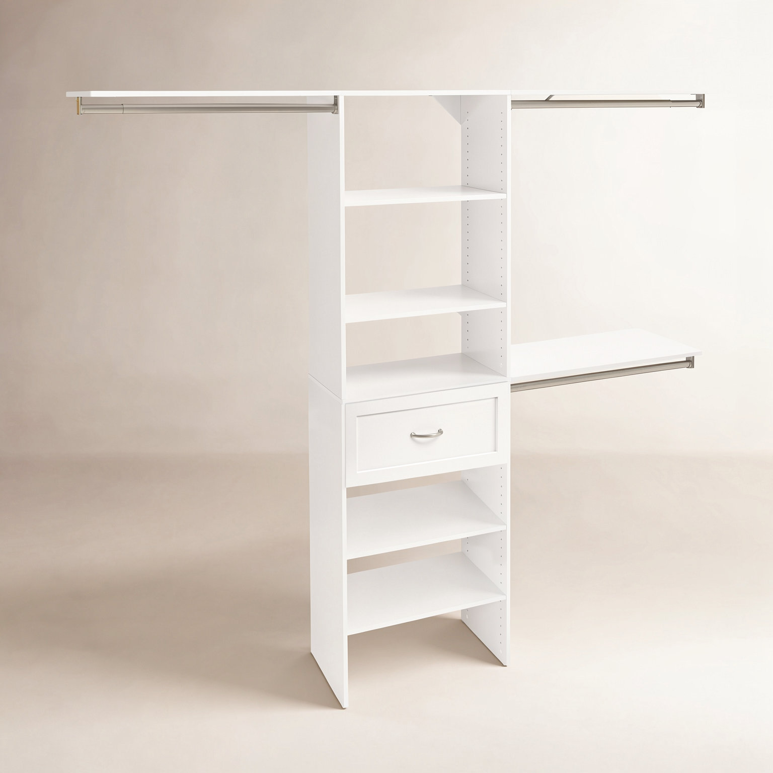 SuiteSymphony Closet System with Drawer, Pure White