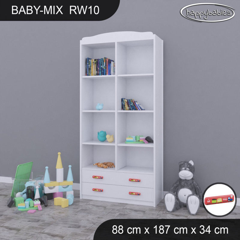 Baby Mix 187cm H X 88cm W Kids Cube, White/Red