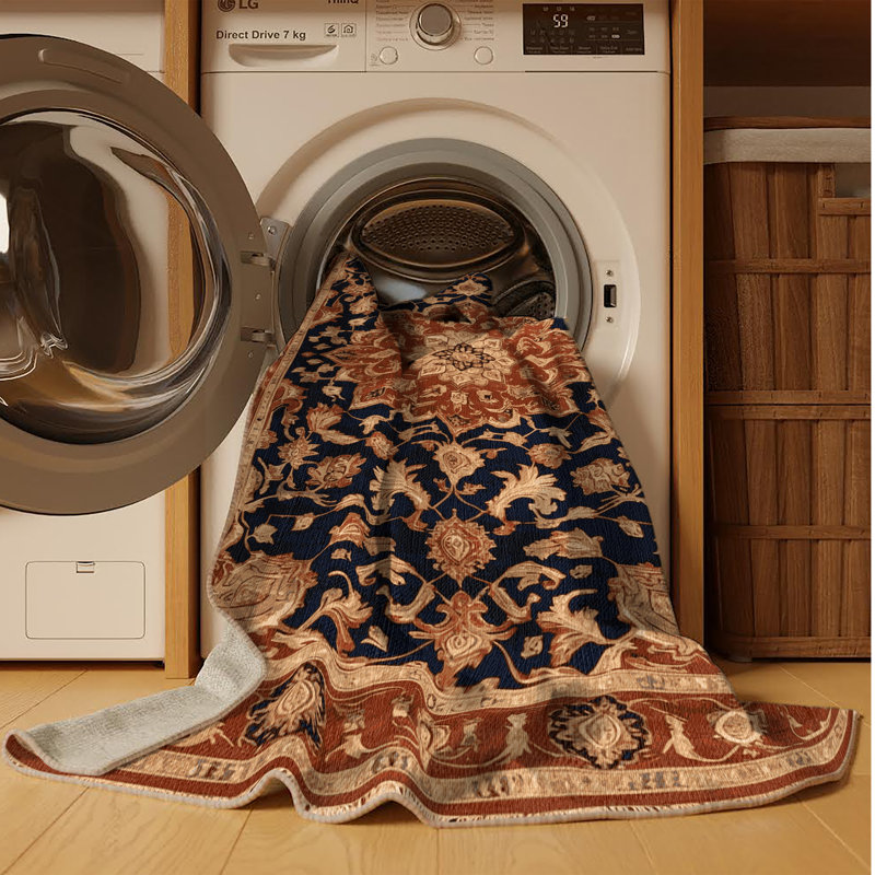 Machine Washable Persian Brown Area Rug, Rectangle 2' x 3'