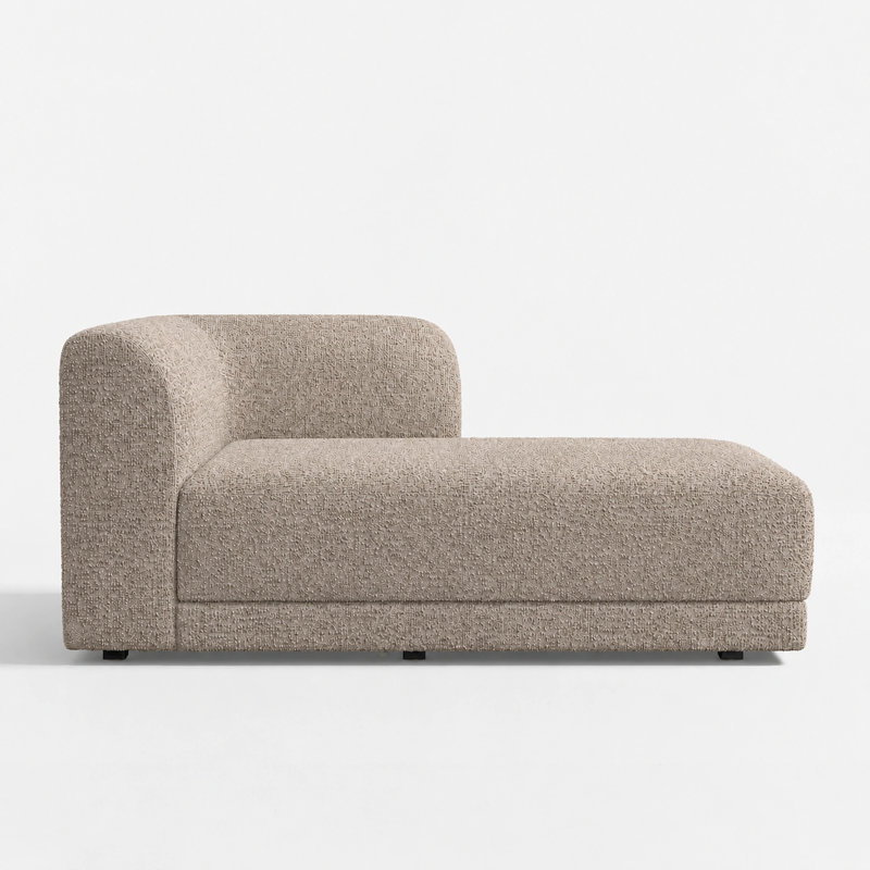 Canapé moderne moderne de 66 po avec siège profond et tissu haute performance, Brun