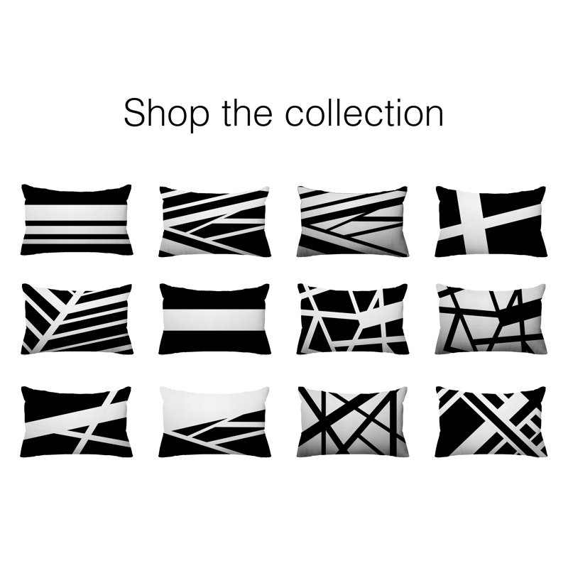 Coussin intérieur / extérieur Shelly, Noir