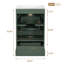 Meuble-lavabo de 20 pouces avec lavabo en céramique, porte à fermeture en douceur, tablette ajustable en forme de U, tiroir de compartiment et support de porte, style moderne, conception peu encombrante-122273686