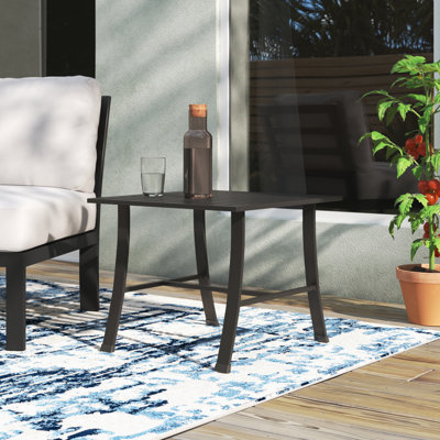 Square Metal Outdoor Side Table , 22'' in. W 22'' in. D