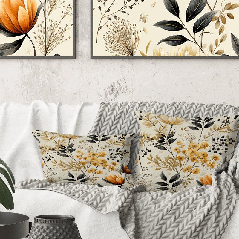 Floral Throw Pillow