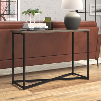 Ashwood Grain Console Table with Iron Base