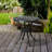 30" Round Patio Dining Table With Umbrella Hole, Antique Cast Aluminum Outdoor Bistro Table Only