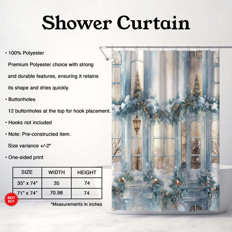 Rideau de douche Holiday Yard - Premium, H 74 po x l 71 po
