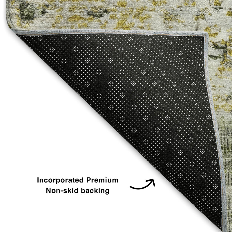 Premium Machine Washable Mayfield AMF1830 Modern Rug, Rectangle 10' x 14'
