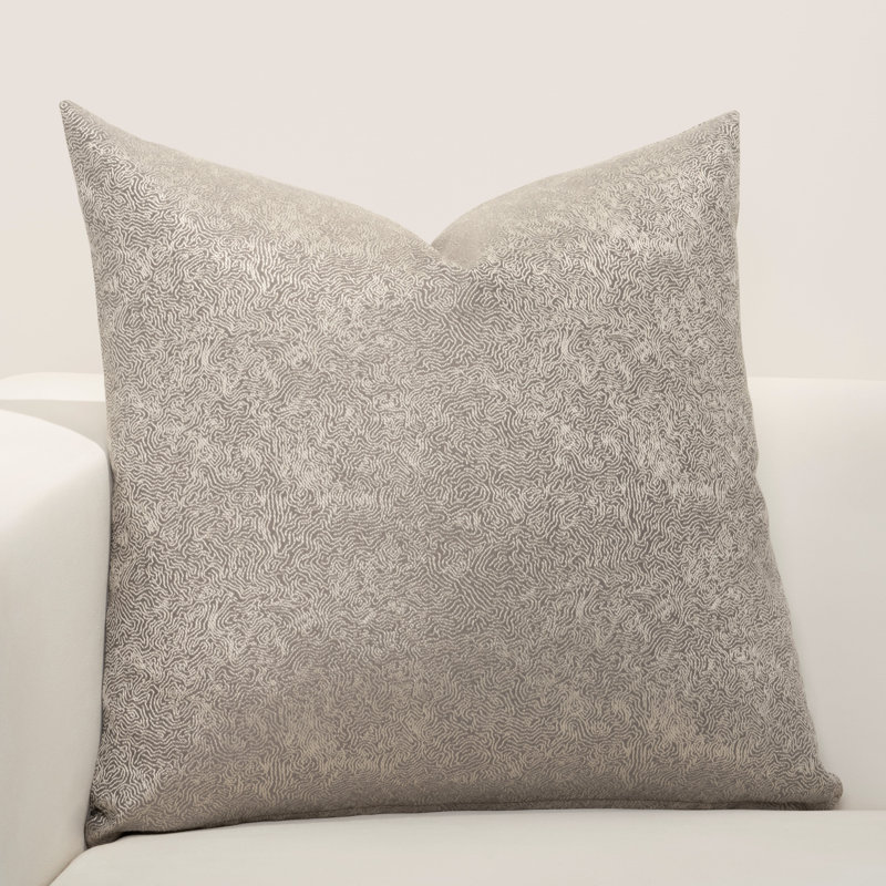 Jazz Club Square Pillow Cover & Insert, 20" x 20", Silver, Polyester/Polyfill