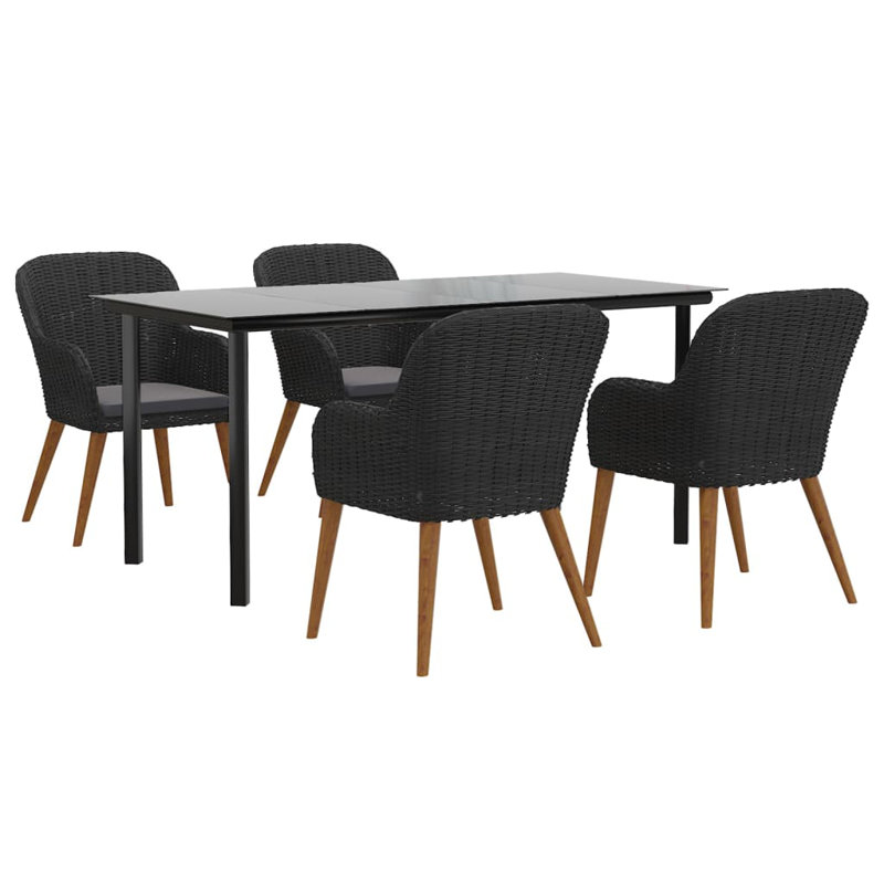 Rectangular 4 - Person 63" Long Dining Set with Cushions