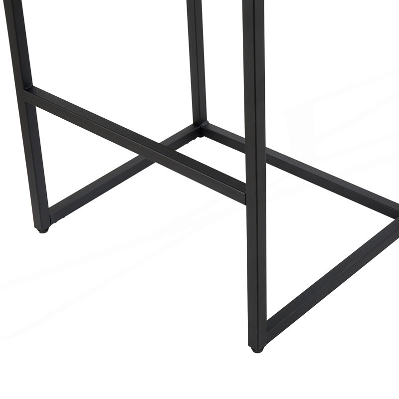 Upholstered Counter Stool with Iron Frame