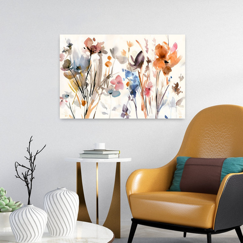 Pop Garden Abstract Delicate Elegant Nature Spring Wall Art, 24" H x 16" W