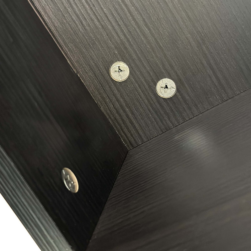 Table de chevet 47,24 "hexagonale Sumac Burmese 2PCS, Brun-noir