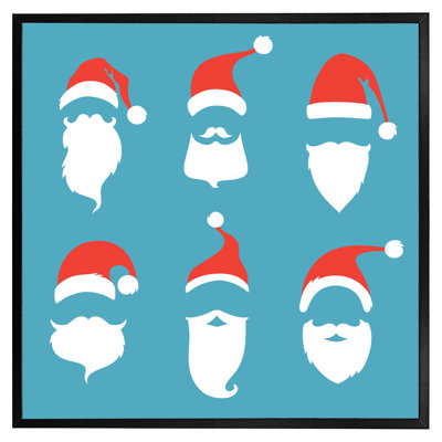 Cassopolis Santa Hats 8 Piece Single Picture Frame Wall Art