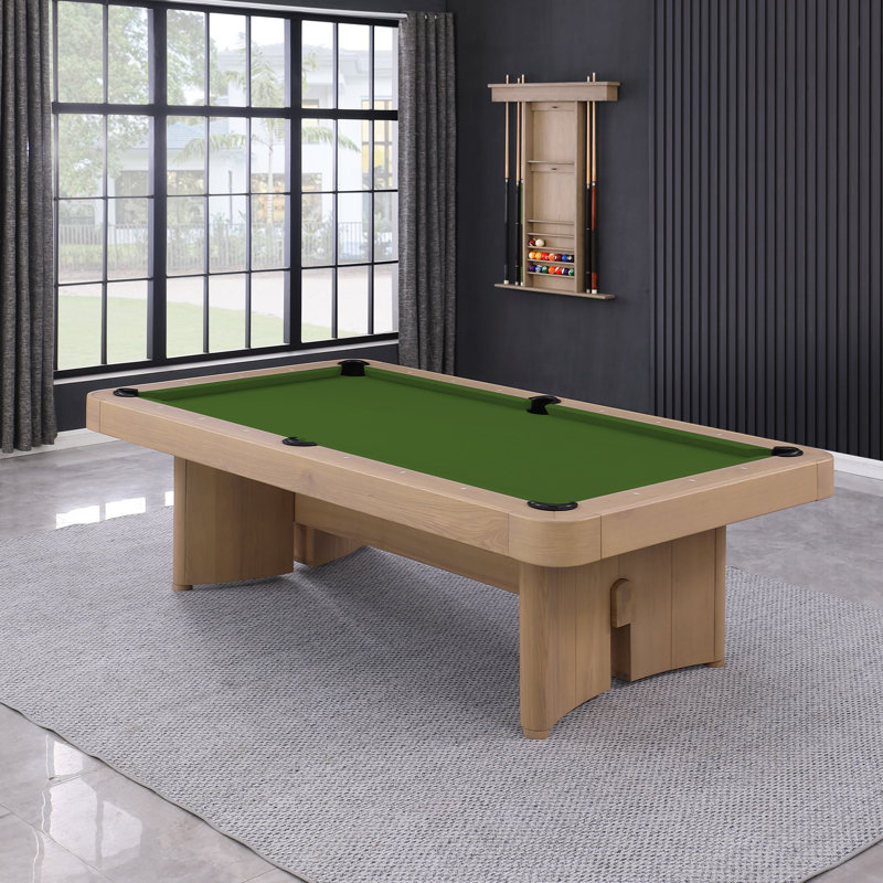 Table de billard en ardoise avec plateau de salle à manger Axis, 8 pi: H 30,91 po x l 103,03 po x P 59,02 po, Vert anglais