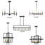 Lustre 4 lumières de 15,25 po de large avec verre transparent Anston