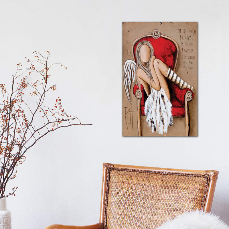 Strong and Brave - Wrapped Canvas Graphic Art Print, 30.48 cm H x 45.72 cm W