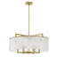 Lustre en laiton 6 lumières à suspendre en verre transparent-402706504