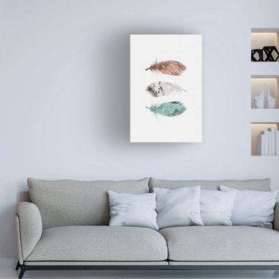 Art sur toile plumes pastel Orara Studio