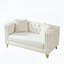 Canapé Chesterfield 2 places avec velours-1164747608