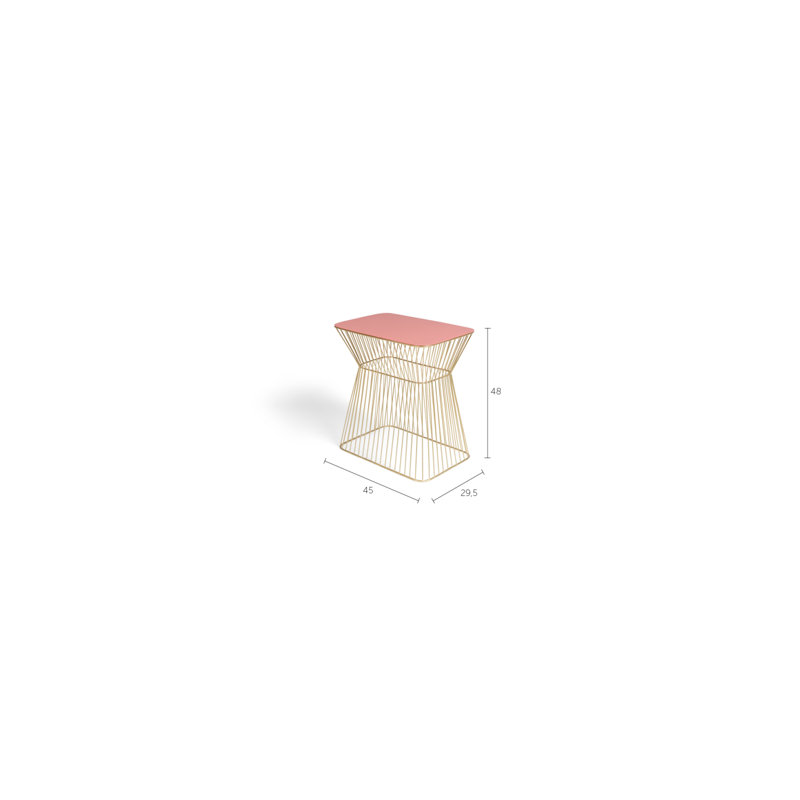 No Offence End Table,  Old Pink