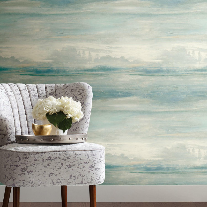 Abstract Peel & Stick Wallpaper Roll, Blue