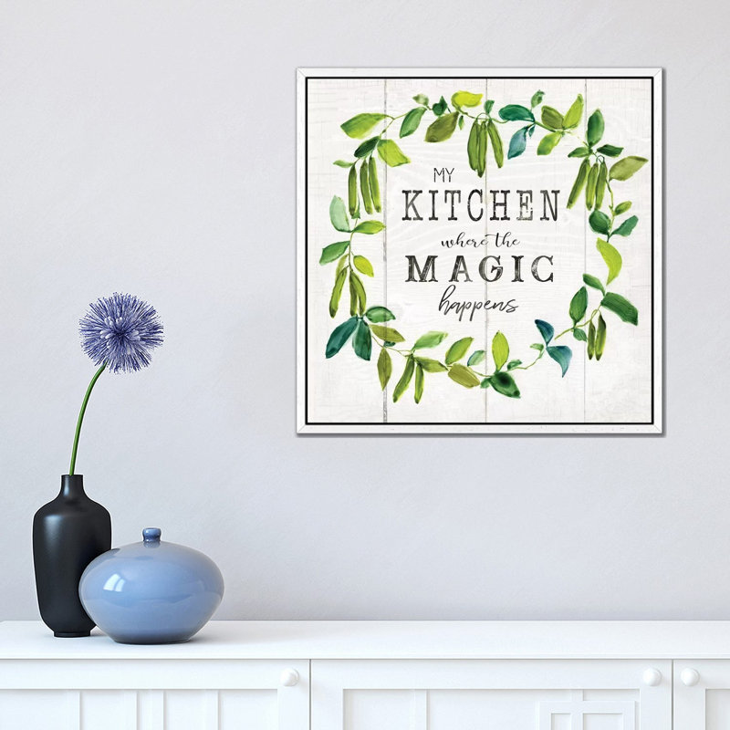 Kitchen Magic by Nan - Print on Canvas, White Framed, 45.72 cm H x 45.72 cm W