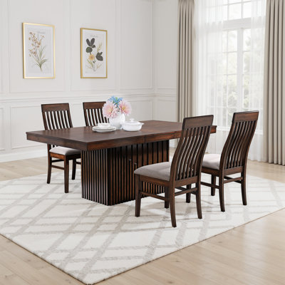 Baywind Mango Oak 5-Piece Dining Table Set