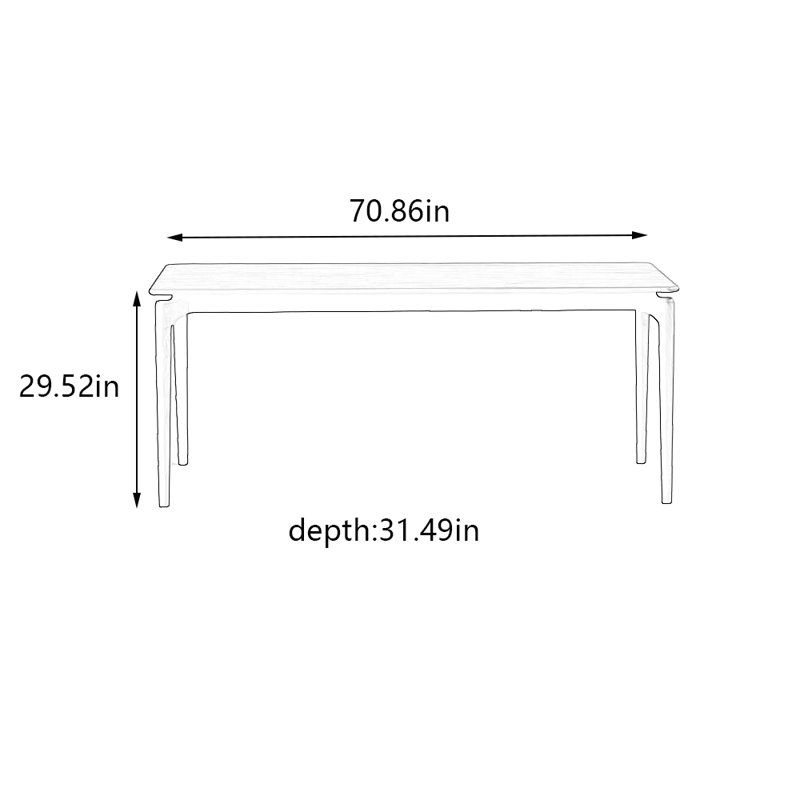 Dougray, H 29,52 po x L 70,86 po x l 31,49 po