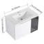 Meuble-lavabo mural moderne peu encombrant avec lavabo en céramique
