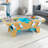 Building Bricks Play N Store Wooden Table with 200+ Bricks, Natural