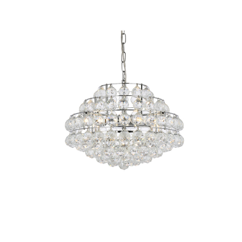Kieron 5 - Light Unique/Statement Pendant, 73" H x 18" W x 18" D, Chrome