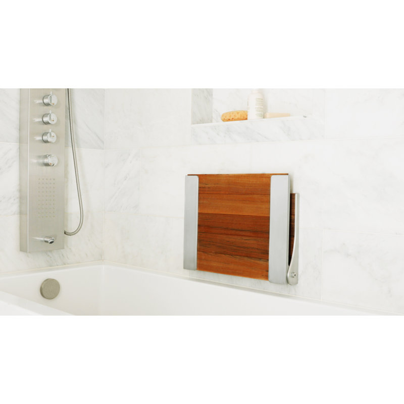Silhouette Teak Wood Folding Shower Seat