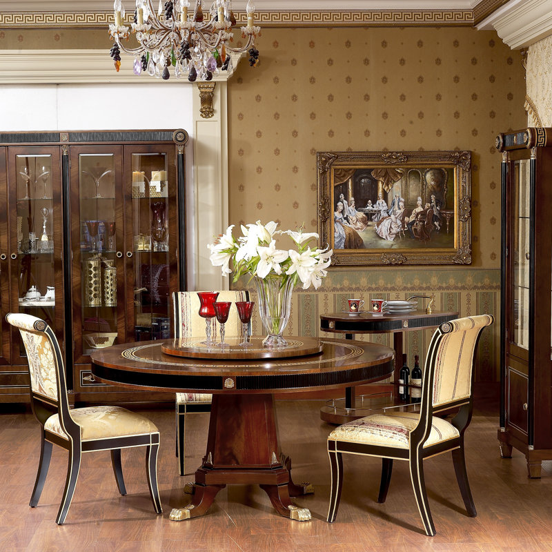 Empire Round Solid Wood Dining Table