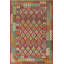 Tapis réversible en laine Kilim 7 x 7
