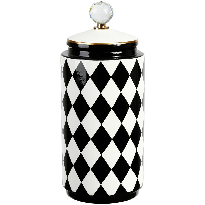 7.5" Ceramic Jar, 14" H x 6" W x 6" D