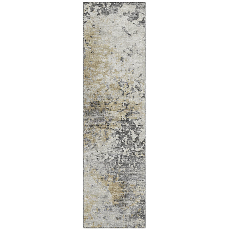 Flatweave Washable Abstract Indoor / Outdoor Rug, Runner 2'3" x 7'6"