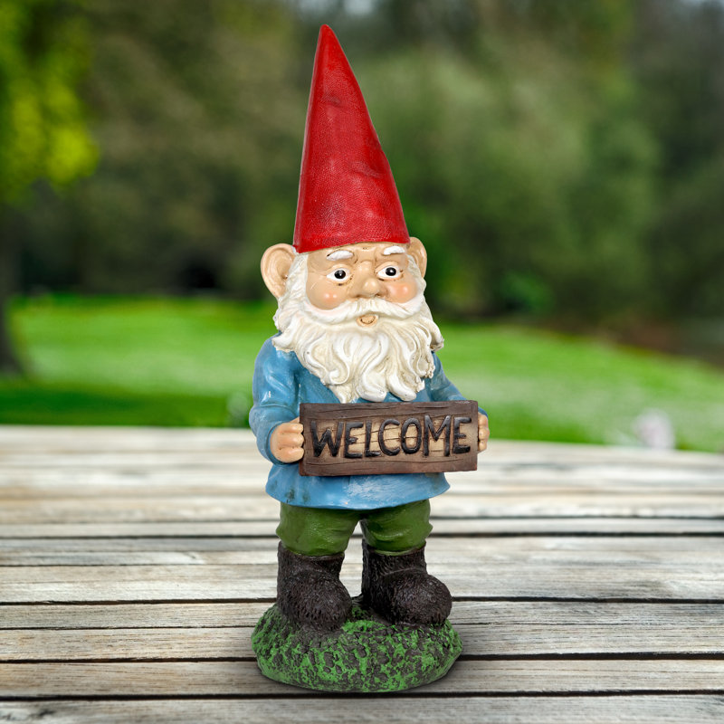 Statue de gnome Willis, 13 pouces Exhart