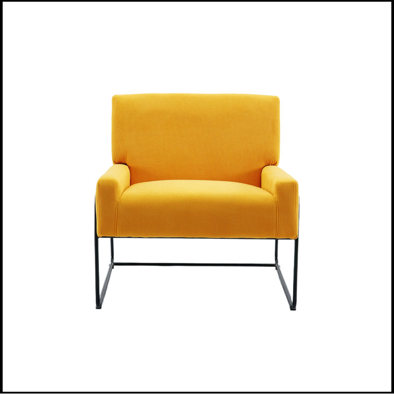 Fauteuil l 27,95 po Lopardo, 100% polyester jaune musterd