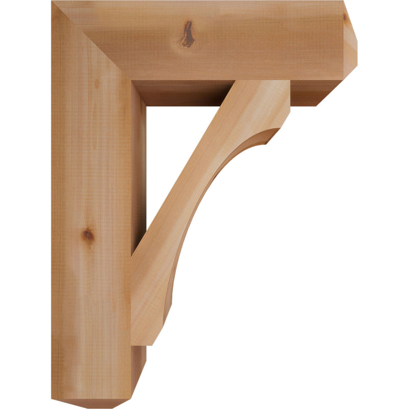 H Support en bois / corbeau, Western Red Cedar (Smooth), H 32 po x l 5,5 po x P 24 po