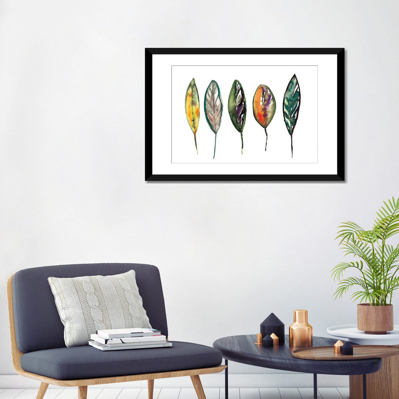 «Feathers», impression sur toile, Papier d'art encadré noir, Blanc, H 24 po x l 32 po x P 1 po