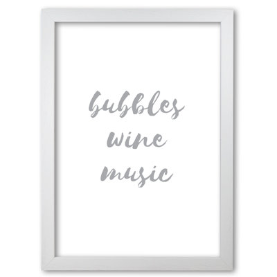 Bubbles Wine Music - Print