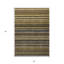 Tapis intérieur lavable rayé beige et blé doré 5 pi x 8 pi