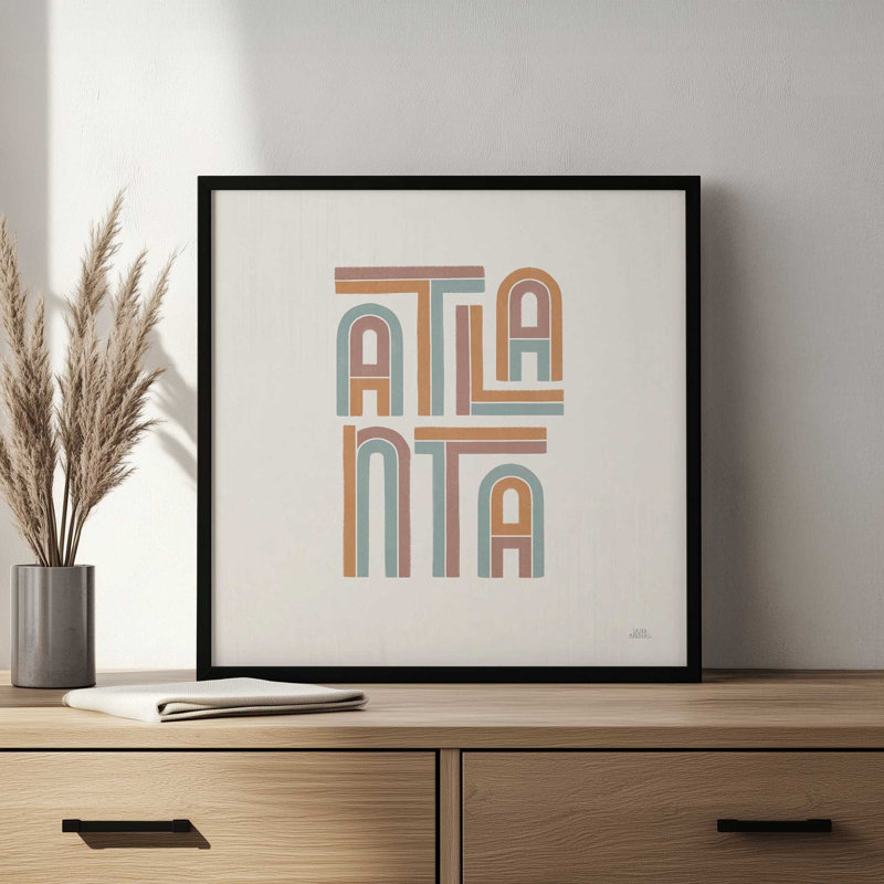 «Atlanta» par Laura Marshall, reproduction d'art, Brun, H 20 po x l 20 po