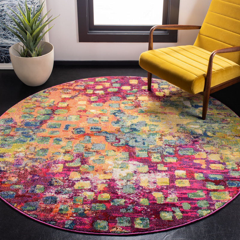 Vansickle Performance Abstract Rug, Round 5'